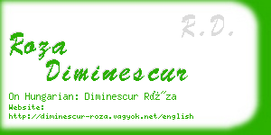 roza diminescur business card